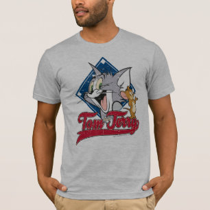 Camiseta Tom E Jerry Tom E Jerry Sobre O Diamante De Base
