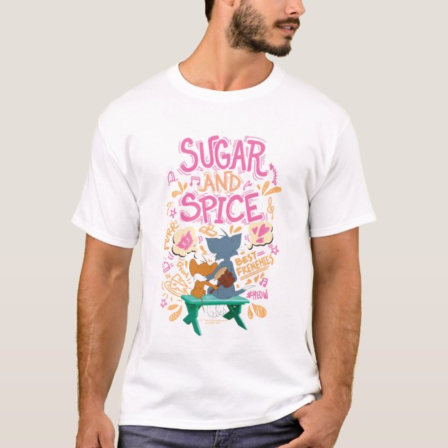 Camiseta Tom & Jerry - Açúcar E Especiaria (Frente)