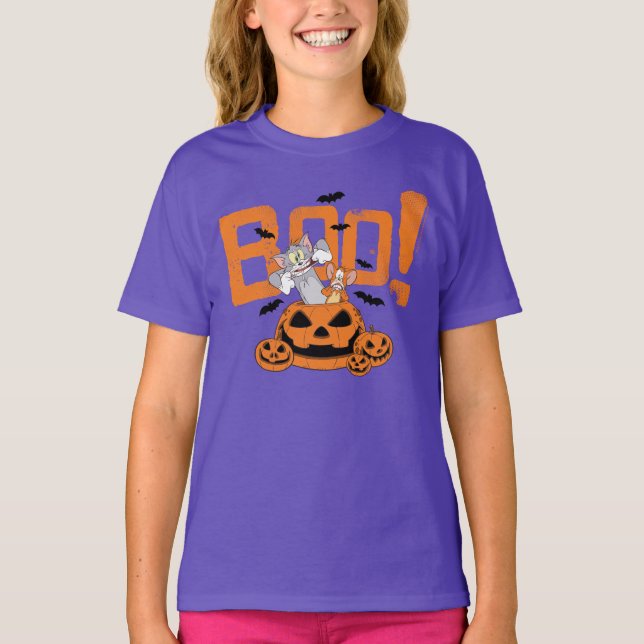 Camiseta Tom & Jerry | Boo Feliz Halloween (Frente)