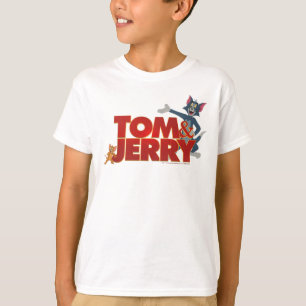 Camiseta Tom & Jerry Com Logotipo De Filme