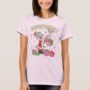 Camiseta Tom, Jerry e a Surpresa de Feriado de Nibbles