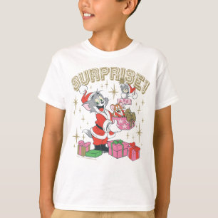Camiseta Tom, Jerry e Nibbles Surpresa de Férias