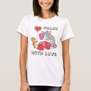 Camiseta Tom & Jerry Inflate Balões do Coração do Namora