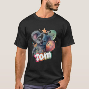 Camiseta Tom - Um Menino Bonito Nome Com Koala Fofo