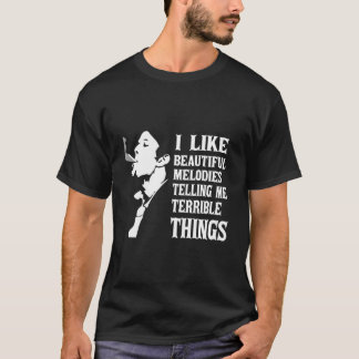 Camiseta Tom Waits Eu gosto de melodias bonitas me contando