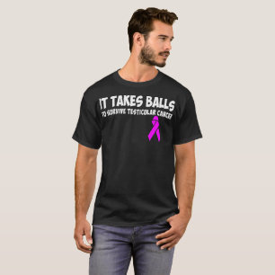Camiseta Toma bolas sobrevive ao Tshirt do cancer