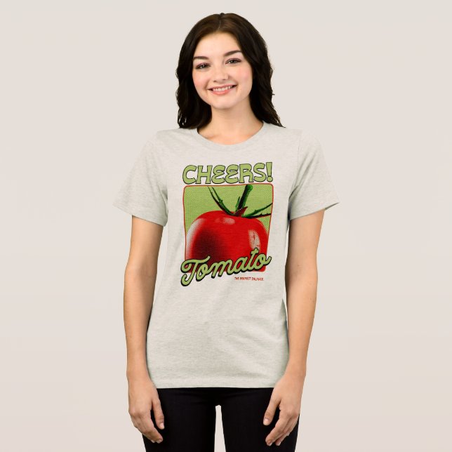 Camiseta Toma de Tomate Arte Pop Retrô (Frente Completa)
