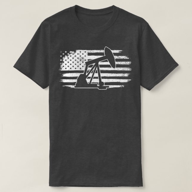 Camiseta Tomada de Bomba de Oilfield Rig (Frente do Design)