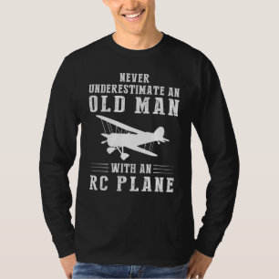 Camiseta Tomando Voo e Chuckles: Velhos Mans RC-Avião Expe