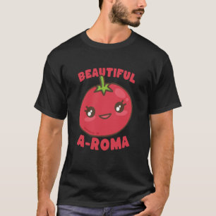 Camiseta Tomate Fofo Trocadilho Belo Gráfico Aroma