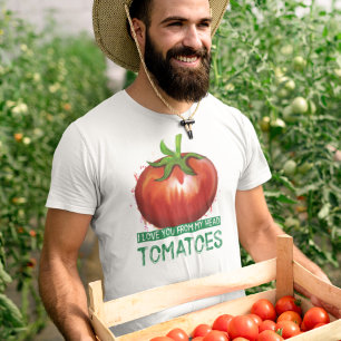 Camiseta Tomate Grower Eu Te Amo De Tomates De Cabeça