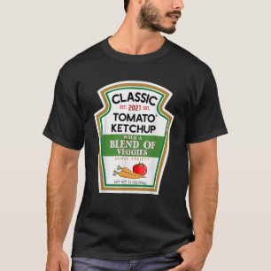 Camiseta Tomate Ketchup Com Uma Mistura De Veggies Faz Hall