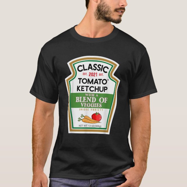 Camiseta Tomate Ketchup Com Uma Mistura De Veggies Faz Hall (Frente)