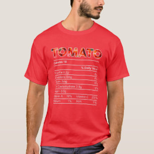 Camiseta Tomate Nutrition Facts Ação de Graças Matching Chr