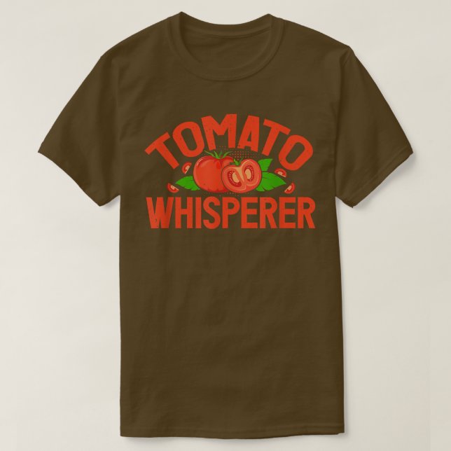 Camiseta Tomate Whisperer Red Tomates Fazendeiros de planta (Frente do Design)