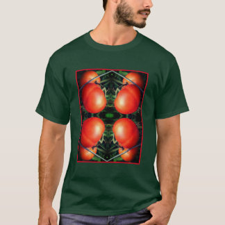 Camiseta Tomates De Jardim Vermelho Na Abstrato De Vinha