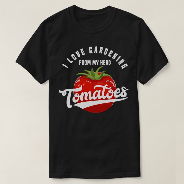 Camiseta Tomates de jardinagem Tomatohead 1 (Frente do Design)