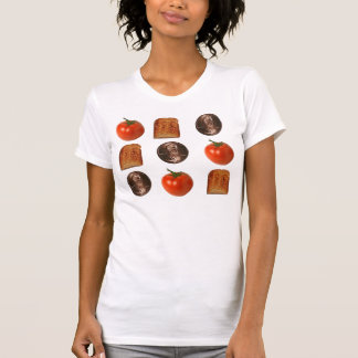 Camiseta Tomates, moedas de um centavo, brinde