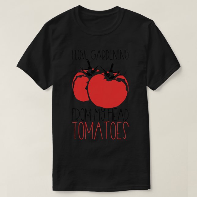 Camiseta Tomates para jardinagem (Frente do Design)
