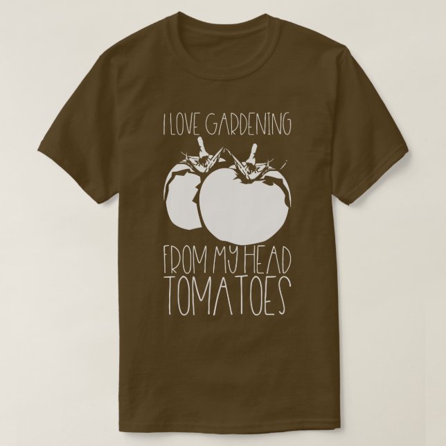 Camiseta Tomates para jardinagem 1 (Frente do Design)