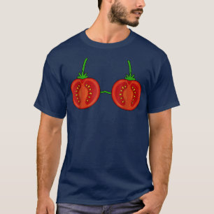 Camiseta Tomato Bra Costume Fácil Vegetal Fácil Halloween
