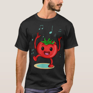 Camiseta Tomato Dança Música Vegetais Engraçados Tomate Cos