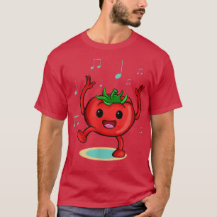 Camiseta Tomato Dança Música Vegetais Engraçados Tomate Cos