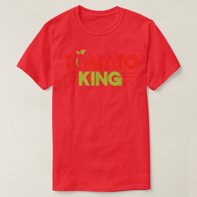 Camiseta Tomato King Red Tomates Fazendeiros de plantio (Frente do Design)