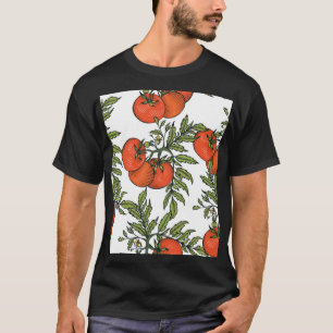 Camiseta Tomato Vintage: Ilustração do Mercado de Fazendas.