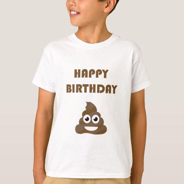 Camiseta Tombadilho feliz bonito engraçado Emoji da festa (Frente)