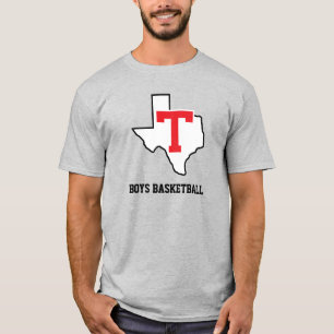 Camiseta Tomball T Boys Basball cinza de luz do Texas