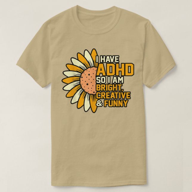 Camiseta Tome ADHD Orange Ribbon Disability Awarpo Suppo (Frente do Design)