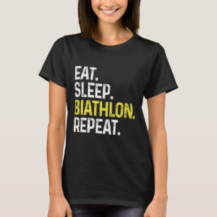 Camiseta Tome Biathlon Repetir Biathlon Engraçado Atleta B
