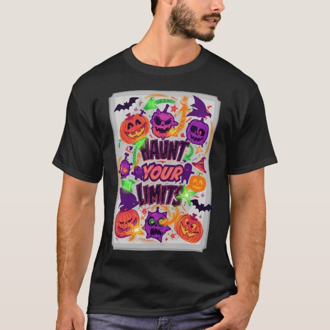 Camiseta Tome Seus Limites Neon Halloween T Shirt (Frente)
