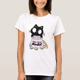 Camiseta Tome seus remédios gato fofo