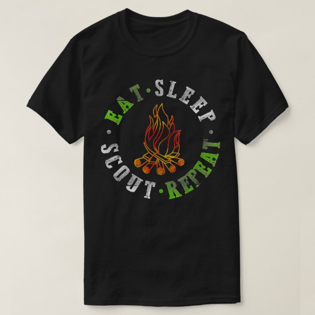 Camiseta Tome Sleep Scout Repita O Acampamento Scoupon (Frente do Design)