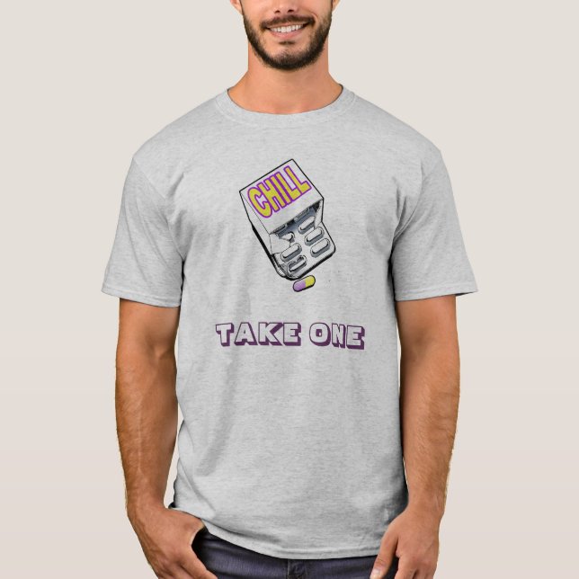 Camiseta Tome um gajo frio do comprimido (Frente)
