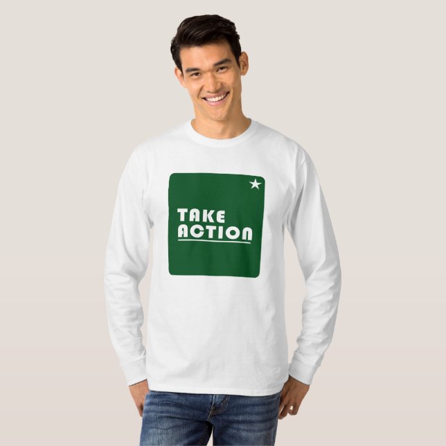 Camiseta Tome uma ação inspiradora (Frente Completa)