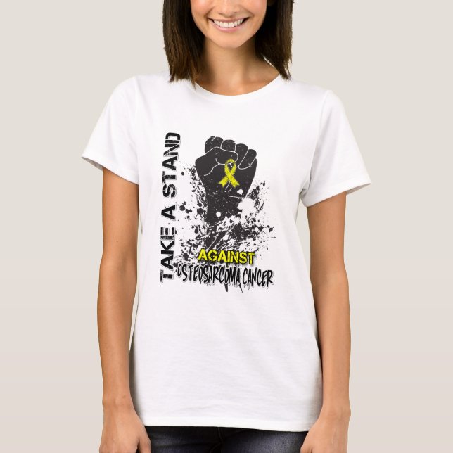 Camiseta Tome uma posição contra o Osteosarcoma (Frente)
