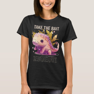 Camiseta Tomem O Isco Para Regenerar Axolotl Sobre O Muro M
