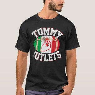 Camiseta Tommy Cutlets Futebol Quarterback NY Mão Italiana