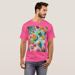 Camiseta Tonas de Verão Coloridas Design Tropical – Citrino