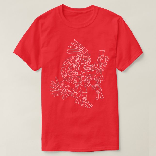 Camiseta Tonatiuh Aztec Sun Deity (Frente do Design)