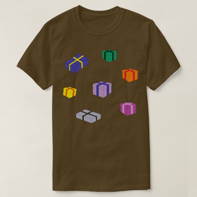 Camiseta Toneladas - Caixas de presentes coloridas (Frente do Design)