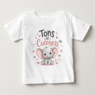 Camiseta Toneladas De Doçura Design De Elefante Bebê