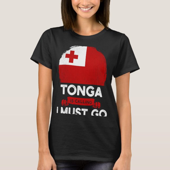 Camiseta Tonga Está Chamando De "Eu Tenho Que Ir Tongan Her (Frente)