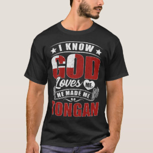 Camiseta Tonga Flag God Loves Me Tongans