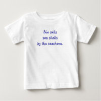 Tongue Twister T's-Ela vende conchas marinhas Baby
