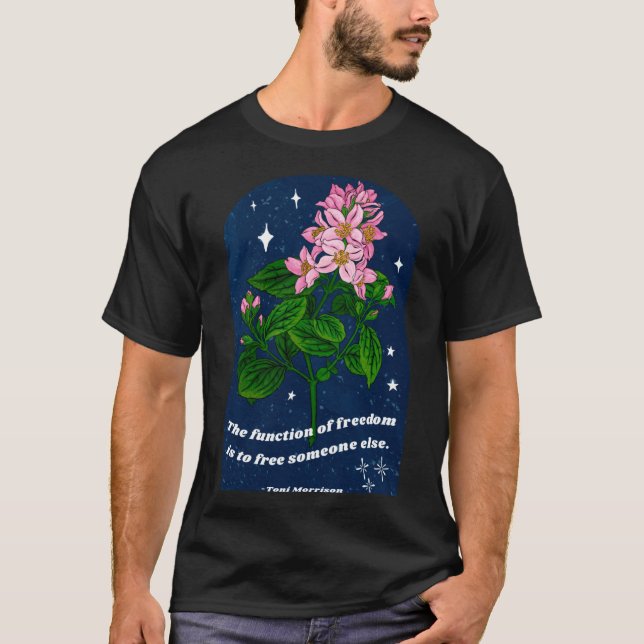 Camiseta Toni Morrison, Liberdade É Libertar (Frente)