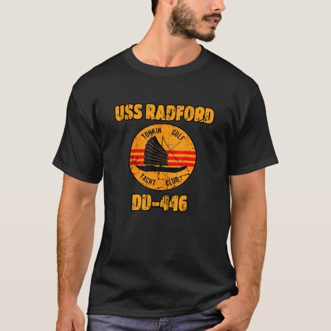 Camiseta Tonkin Golfo Yacht Club Uss Radford Dd-446 Vietnam (Frente)